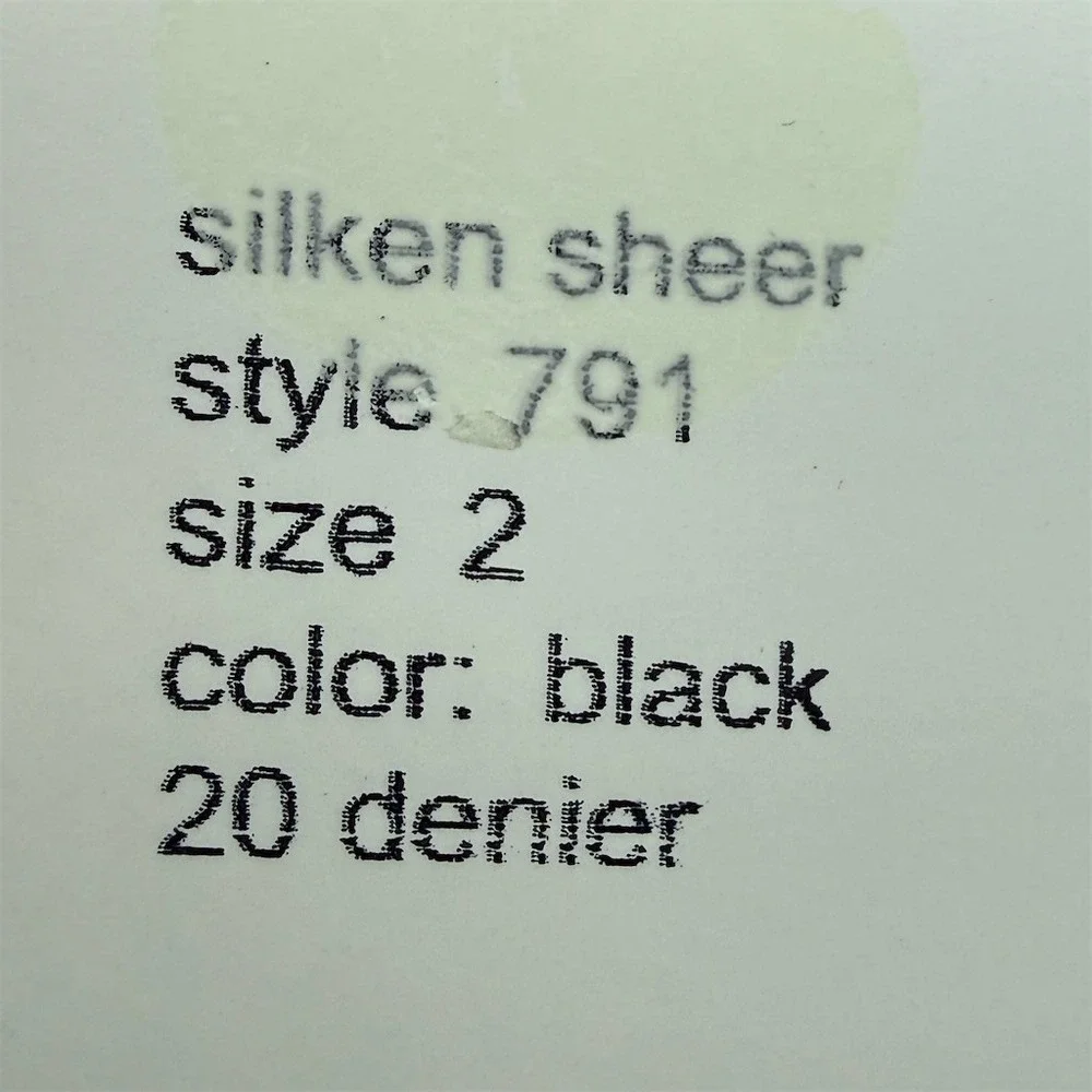 Calvin Klein Silken Sheer Pantyhose Womens One Size Black 20 Denier 1 Pair black